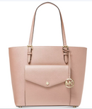 Michael Kors Jet Set Snap Pocket Leather Tote