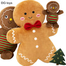 Gingerbread Plush Toy – Caramel Chocolate Stuffed Xmas Cushion Doll