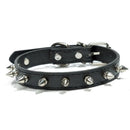 Spiked Dog Collar – PU Leather Studded Collar, Adjustable, Colorful for Dogs & Cats