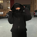Men's Balaclava Zip Hoodie – Winter Warm Face Mask Jacket