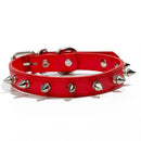 Spiked Dog Collar – PU Leather Studded Collar, Adjustable, Colorful for Dogs & Cats