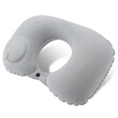 Portable Neck Pillow – Inflatable Flocking Travel Pillow