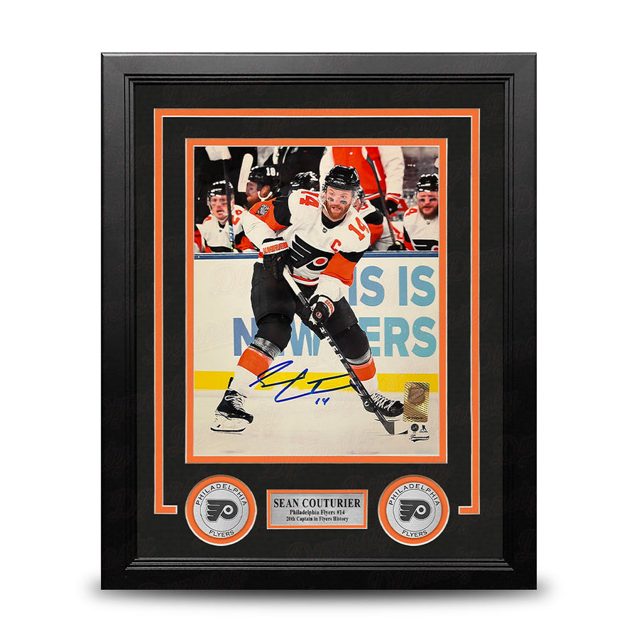 Sean Couturier 2024 Stadium Series Action Philadelphia Flyers Autographed 8x10 Framed Hockey Photo