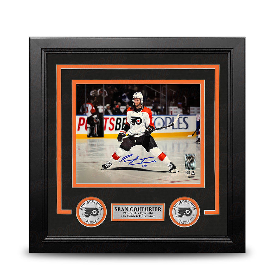 Sean Couturier Captain Skating Action Philadelphia Flyers Autographed 8