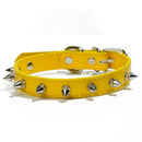 Spiked Dog Collar – PU Leather Studded Collar, Adjustable, Colorful for Dogs & Cats