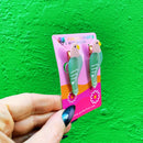 Set of 2 Birdie Barrettes Acetate Hair Clips | Cute Parrot Hair Pins