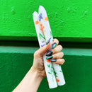 Set of 2 Boho Flowers Tapered Candle  | Aesthetic Unscented Table Decor Floral Candle Sticks