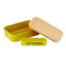 Set of 3 Leftovers Bamboo Lunch Box in Vivid Yellow | Eco-Friendly and Sustainable | 7.5" x 5" x 2"