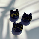 Set of 3 Velvet Claws Mini Black Cat Hair Claws | Hair Claw Clip in Giftable Pouch