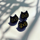 Set of 3 Velvet Claws Mini Black Cat Hair Claws | Hair Claw Clip in Giftable Pouch