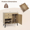 31" Buffet Cabinet Set of 2 with Drawers and Shelves