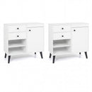 31" Buffet Cabinet Set of 2 with Drawers and Shelves