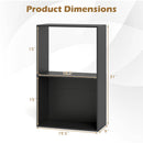 3-Tier Bookshelf with Open Storage - Set of 2