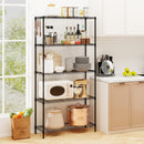 Set of 2 5-Tier Metal Storage Shelving Unit with V-Shaped Wire Rack and 1250 LBS Capacity-Black