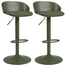 Adjustable Swivel Bar Stools Set of 2 with Back & Footrest