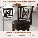 Swivel Bar Stools Set of 2 with Backrest - 30 Inch
