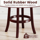 Set of 2 Counter Height Swivel Barstools with High Backs and Footrests