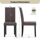 Set of 2 Dining Chair Mid-Century Modern Fabric Upholstered Parson Chairs