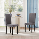 Set of 2 Dining Chair Mid-Century Modern Fabric Upholstered Parson Chairs