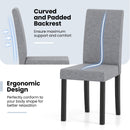 Set of 2 Dining Chair Mid-Century Modern Fabric Upholstered Parson Chairs