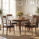 Set of 2 Dining Chair Fabric/Faux Leather Upholstered with Padded Seat