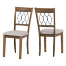 Set of 2 Dining Chair Fabric/Faux Leather Upholstered with Padded Seat