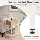 End Table Set with Charging Station & Hidden Compartment
