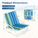 Folding Beach Chairs Set of 2 with Padded Seat