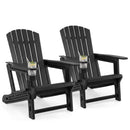 Adirondack Chairs Set of 2 HDPE with Cup Holders