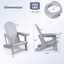 HDPE Adirondack Chairs Set of 2 with Cup Holders