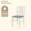 Upholstered Dining Chairs Set of 2 with Wood Frame