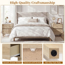 Wooden End Tables Set of 2 with Storage Drawers