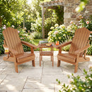 Folding Adirondack Chairs Set of 2 with Adjustable Backrest