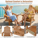 Folding Adirondack Chairs Set of 2 with Adjustable Backrest