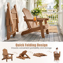Folding Adirondack Chairs Set of 2 with Adjustable Backrest