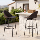 Swivel Patio Bar Stools Set of 2 with Rattan Seat 400 LBS