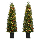 Pre-Lit Potted Christmas Tree with Warm White LED Lights
