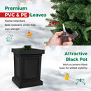 Pre-Lit Potted Christmas Tree with Warm White LED Lights