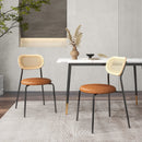 Set of 2 Rattan Dining Chair with Metal Legs