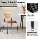 Set of 2 Rattan Dining Chair with Metal Legs