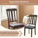 Set of 2 Rubber Wood Dining Room Chairs with Comfortable Backrest