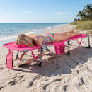 Adjustable Tanning Chaise Lounge Set of 2 with Face Hole