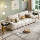 Set of 2 Triangle Coffee Table Oval with Metal Legs
