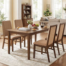 Set of 2 Upholstered Dining Chairs with Solid Rubber Wood Legs