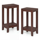 2-Tier End Tables with Storage Shelf, Set of 2