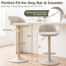 Adjustable Swivel Bar Stools Set of 4 with Back & Footrest