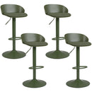 Adjustable Swivel Bar Stools Set of 4 with Back & Footrest