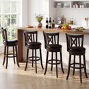Swivel Bar Stools Set of 4 with Backrest and Footrest