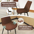 Set of 4 Dining Chair Upholstered with Metal Legs and Padded Backs