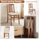 Set of 4 Foldable Upholstered Kitchen Chairs with Padded Seat